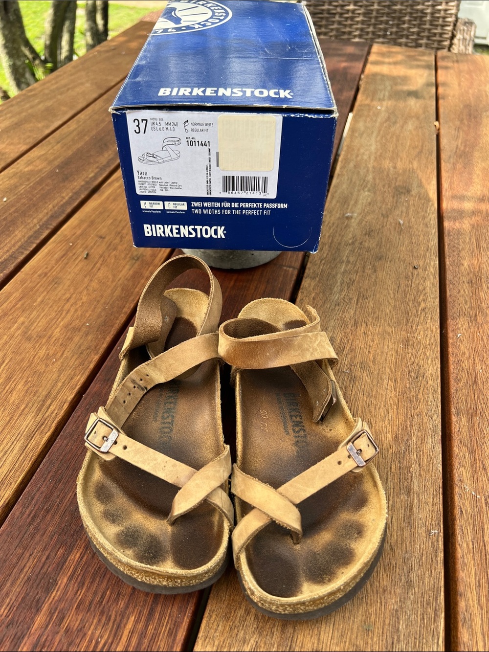 Birkenstock Tan Suede Yara Sandals
